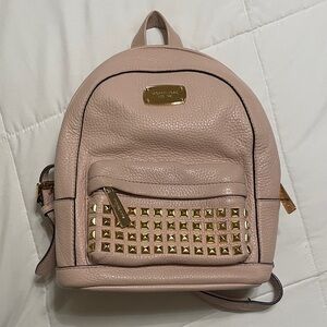 Michael Kors Blush Mini Backpack with Gold Accents